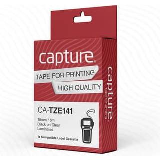 CAPTURE Tape Tze-141 18Mm Black/transparent