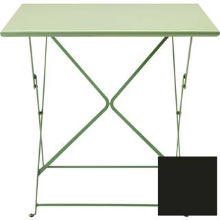 Ethimo Flower Foldbart Bord 80x80 Cm - Haveborde Galvaniseret Stål Sepia Black - FLTPQM2B48