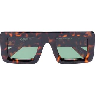 Off-White Unisex OERI049 Leonardo 6055 Havana green Solbriller Acetat Havana Grøn Firkantet Normal