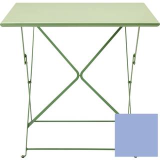 Ethimo Flower Foldbart Bord 80x80 Cm - Haveborde Galvaniseret Stål Plumbago Blue - FLTPQM2B41