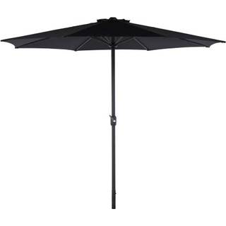Markedsparasol San Marino Ø300 cm sort m/krank - Sunlife