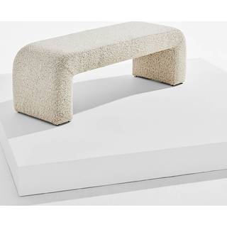 Odette bænk i bouclé 120x41 cm - Beige