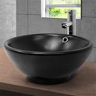 ECD Germany håndvask - Ø 420 x 170 mm - fremstillet af keramik - rund - hvid