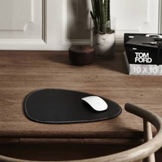 Musemåtte i sort læder