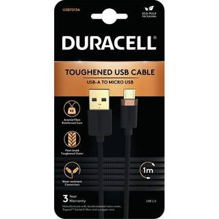 Duracell Kabel USB til Micro USB 1m Sort