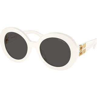 Miu Miu MU11YS Asian Fit 1425S0 55 Solbriller Kvinder Hvid - White - 55mm