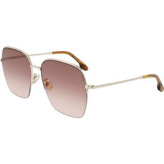 Victoria Beckham Kvinde VB214SA 725 Solbriller Metal Guld Rød Firkantet Skygge