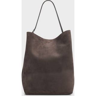 Toteme Belted suede tote bag - grey - One Size