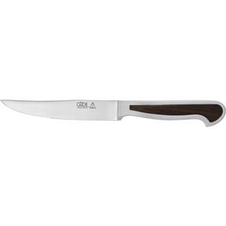 Güde Delta Steakmesser 12 cm - CVM-Messerstahl - Griffschalen Grenadillholz - Braun,Silber