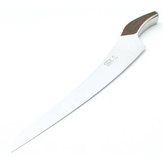 Güde Synchros Tranchiermesser 26 cm - CVM-Messerstahl - Griff Räuchereiche - Braun,Silber