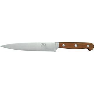 Güde Franz Güde Filiermesser 18 cm - CVM-Messerstahl - Griffschalen Pflaumenholz - Braun,Silber