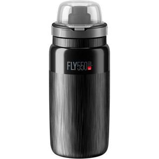 Elite Bottle FLY MTB TEX Black, Grey Logo 550ml - Drikkeflaske