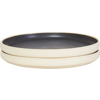 Frama Otto Tallerkener 2-pak Ø25 Cm e - Middagstallerkner Stentøj Sort - 5001