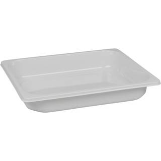 Bakke plastbakke 3350ml CPET 1-rums standard serie 1/2 GN hvid