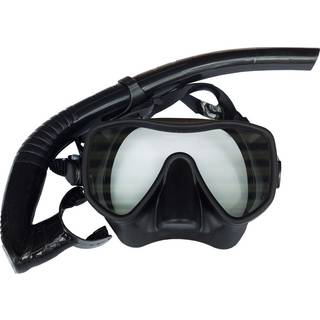 Dykkermaske og snorkel - sort