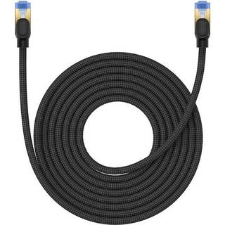 Baseus Braided network cable cat.7 Ethernet RJ45 10Gbps 8m (black) - Sort - 8 meter