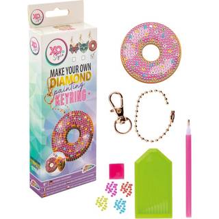 Grafix Diamond Painting nøglering med perlekunst - Doughnut