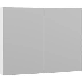 Scanbad Luna Style Spejlskab 80x100 cm m/2 låger - hvid mat