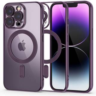 iPhone 14 Pro Tech-Protect MagShine Cover - MagSafe-kompatibelt - Lilla / Klar