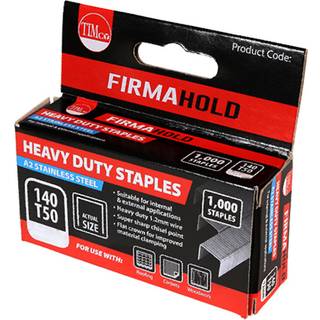 FirmaHold Heavy Duty Mejselspids A2 rustfrit stålklammer 8 mm (1000 stk.)