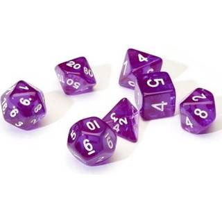 Purple Translucent Dice set - Rollespilsterninger - Sirius Dice
