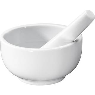 Küchenprofi Mörser Porzellan mit Stößel Weiß 12cm