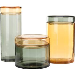 POLSPOTTEN Glassware - 'Caps & Jars' chic mix, set of three in Cognac Glass