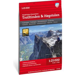 Calazo förlag Høyfjellskart Romsdalen: Trolltinden & Høgstolen 1:25 000 NoColour, OneSize