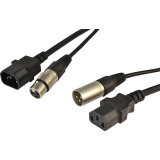IEC & XLR kombi kabel (LYD, 5m)