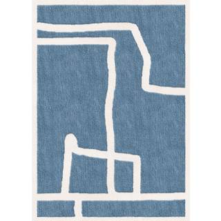 Layered Gotland Klint gulvtæppe 300x400 Cm - Mønstrede tæpper Uld Cornflower Blue - WALTODB300400