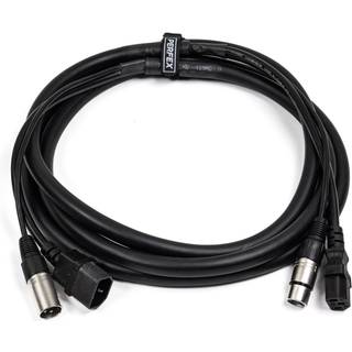 Perfex IEC & XLR Multikabel (DMX, 3m)