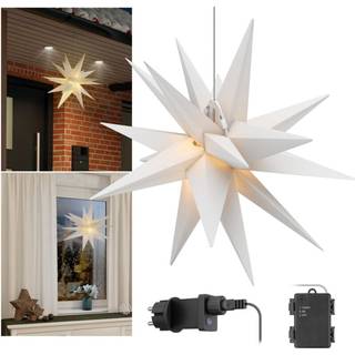 Goobay LED julestjerne Ø56 med timer til inde/ude brug (batteri)