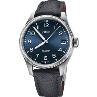 ORIS Big Crown Propilot Big Date armbåndsur, blå skive med nylonrem - 41mm