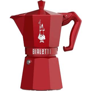 Bialetti Moka Exclusive Kaffebrygger 6 Koper - Kaffemaskiner & Tekoger Aluminium Rød - 370408