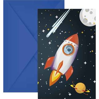 Rocket Space invitationer, 6 stk