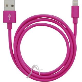 Kabel USB-A - Lightning 2.4A, 1m, pink