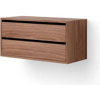 New Works Cabinet Reol Lav Med Hylder Valnød