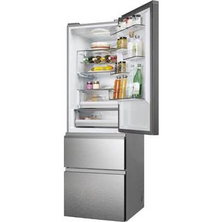 Haier HTW5618DNMG Køle-fryseskab - Farve: Rustfrit Stål
