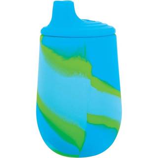 Nuby Silicone Tie -Dye First Training Cup med Free Flow Soft Tud - 6oz 6+ m?neder bl?/gr?n