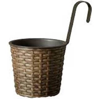 DACORE Urtepotte Ø16 cm. m. bøjle i - grå rattan