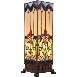 Bordlampe 5906 med farverig glasskærm