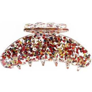 By Stær Agnes Hårklemme - Confetti Rød/Guld