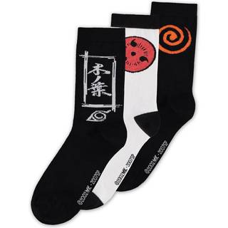 Naruto Shippuden Socks 3-Pack Sasuke Symbol 43-46