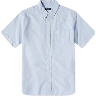 Fred Perry Herren Kurzarmhemd blau