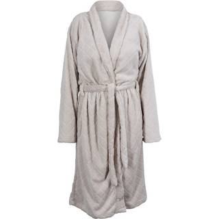 Morgenkåbe - Str. L/XL - Sand - Coral fleece blød badekåbe - Borg Living