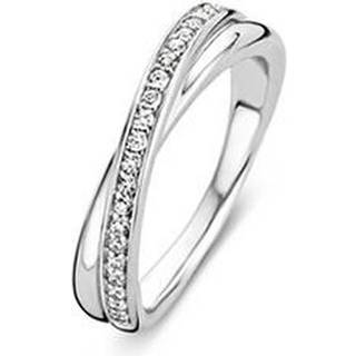 TI SENTO Silver Cubic Zirconia Crossover Ring - F6906