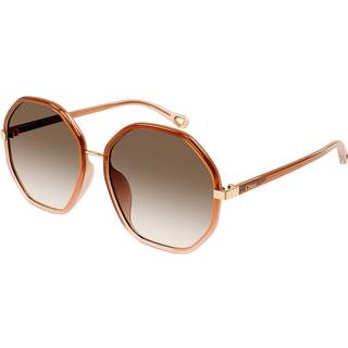 Chloé CH0133SA Asian Fit 002 59 Solbriller Kvinder Brun - Transparent Faded Brown - 59mm