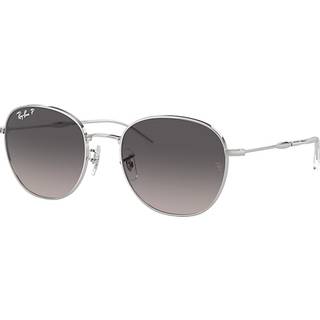 Ray - Ban Unisex RB3809 003/M3 Solbriller Metal Sølv Grå Pantos Polariseret Skygge