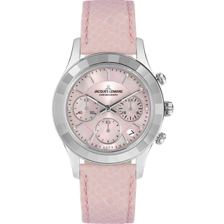 Jacques Lemans 1-2151D Damenuhr Chronograph Rosa