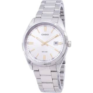 Mænds Casio Sølvur med Guld Indeks (Ø 39 mm)